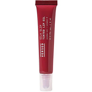 Versed Silk Slip Tinted Lip Oil Fig - Sheer Mauve Berry Lip Tint - Long-Lasting Moisturizing Makeup With Jojoba + Vitamin E - Helps Smooth + Hydrate Chapped Lips - Non-Toxic Vegan Lip Care (0.3 Oz)