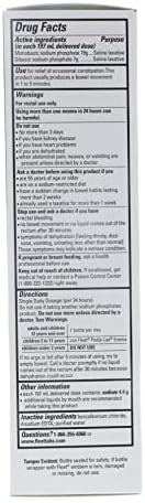 Fleet Choice One Fleet Laxative Saline Enema Extra Volume 7.8Oz
