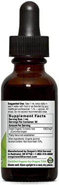 Oregon'S Wild Harvest Turmeric Fresh 1:1 Organic Herbal Supplement 1 Fluid Ounce