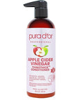 Pura D'Or 16 Oz Apple Cider Vinegar Thin2Thick Conditioner - Biotin Keratin Caffeine Castor Oil & Key Active Ingredients For All Hair Types Men & Women