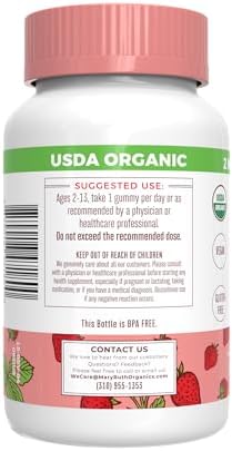 Maryruth Organics Gummies For Kidsa A' A multivitamin (Mixed Berry and Cherry) and Probiotic (Strawberry) Usda Organic No Gelatin Vitamins For Immunity Gut Health and Overall Wellness Vegan NonGmo