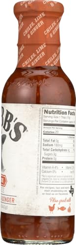 Stubb's Pork Marinade Sauce, Chiles, Lime & Ginger, Gluten Free, Kosher, 12 Ounces (Pack Of 6)