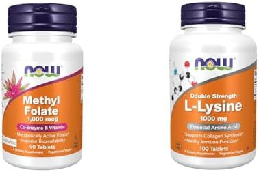 Now Foods Supplements Methyl Folate 1000 Mcg Metabolically Active Folate Coenzyme B Vitamin 90 Tablets