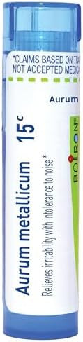 Boiron Aurum Metallicum 15C For Irritability With Intolerance To Noise 80 Pellets