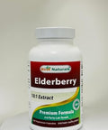 Best Naturals Elderberry Sambucus Nigra Extract 10:1 500 Mg 120 Veg Capsules
