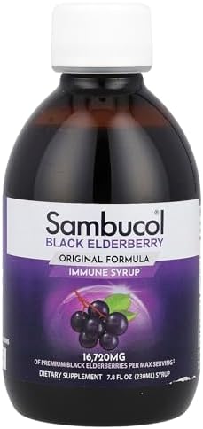 Sambucol 597286 Black Elderberry Syrup Immune System Support Original 7.8 Fl Oz