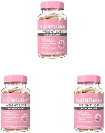 Flat Tummy Weight Loss Accelerator " Clinically Proven Fat Burner & Appetite Suppressant For Women Post Glp1 Supplement " Achieve A Slimmer Waist & Hips " 60 Capsules