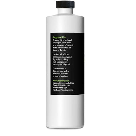 GreenIVe - Avocado Oil - 100% Pure Avocado Oil - Cold Pressed - Virgin - Exclusively on Amazon (16 Ounce) Ã¢â‚¬Â¦