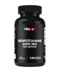 Vitabod Benfotiamine 600Mg 180 Vegetarian Capsules Fat-Soluble Vitamin B1 Supplement