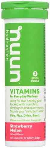 Nuun Vitamins: Strawberry Melon Daily Hydration Supplement (3 Tubes Of 12 Tabs)3