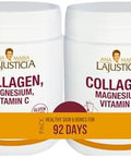 Ana MaraA Lajusticia 2 Pack Ana Maria Lajusticia Hydrolisate Collagen Powder With Magnesium And Vitamin C For Skin Nails Hair And Ligaments Natural Energy Strawberry Flavour 350G