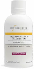 Integrative Therapeutics Liquid Calcium Magnesium Liquid Supplement that Supports Bone Health* Includes Vitamin D3 and a Magnesium Complex GlutenFree and DairyFree Berry 16 oz (32 Servings)