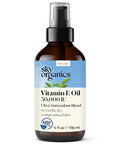 Sky Organics Vitamin E Oil Blend For Face Organic Antioxidant Facial Oil 30 000 Ius To Deliver Reparative Moisture And Soothe Dry Damaged Skin 100% Pure & Cold-Pressed 3.97 Fl Oz 117 Ml