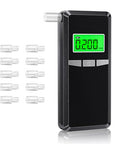 Layfitty Breathalyzer2026 Upgraded Alcohol Tester With Blue Lcd Digital DisplayPortable Alcohol Tester For Home Or Party Use With 10 Mouthpieces