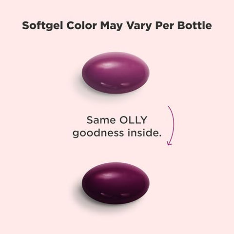 Olly Ultra Strength Prenatal Multivitamin Softgels Supports Healthy Growth Brain Development & Probiotic Prebiotic Gummy Digestive Support And Gut Health 500 Million Cfus Fiber