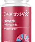 Celebrate Vitamins Bariatric Prenatal Multivitamin Capsules With Folate (Folic Acid), Vitamin A, Iron, Iodine, And Choline, For Roux En Y And Sleeve Gastrectomy Patients, 60 Count