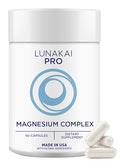 Lunakai Pro Usa Made 7-In-1 Magnesium Complex For Women & Men - 405Mg Blend With B6 P-5-P For Daily Muscle Sleep Stress & Energy Support Non-Gmo 60Ct