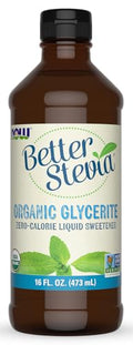 NOW BetterStevia Liquid Organic Glycerite 16 Ounces Organic Stevia ZeroCalorie Liquid Sweetener No Alcohol Keto Friendly No Erythritol