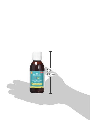 Natures Aid Kids Multi-Vitamin And Minerals Formula For Children (150 Ml Natural Banana Flavour Sugar Free Vegan Society Approved Made In The Uk) 6 Years Plus