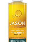Jason Skin Oil Vitamin E 5000 Iu All Over Body Nourishment 4 Oz & Now Solutions Grapeseed Oil Skin Care For Sensitive Skin Light Silky Moisturizer For All Skin Types 16-Ounce