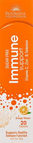 Sunshine Nutrition Immune Support Orange Effervescent 20 Tablets