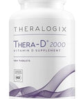 Theralogix TheraD 2000 Vitamin D Supplement 2000 IU (50 mcg) Vitamin D3 Tablets 180Day Supply Immune Support Supplement for Women and Men Aids Bone and Heart Health NSF Certified 180 Tablets