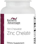 Bariatric Advantage Non Chewable Zinc Chelate, Highly Absorbable 20 Mg Zinc Arginine And Zinc Glycine Tablets For Bariatric Surgery Patients - 180 Tablets