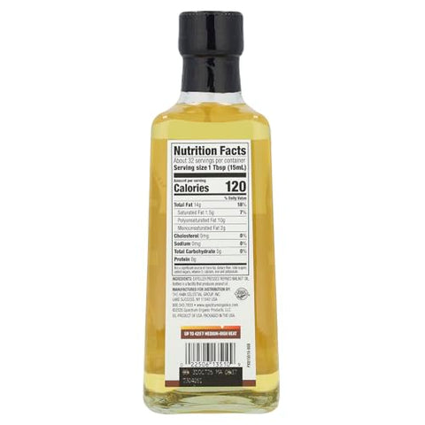 Spectrum Culinary Walnut Oil, Expeller Pressed, Refined, 16 fl oz (473 ml)