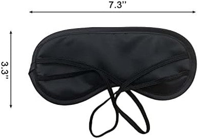 Medsuo Comfortable Soft Sleep Eye Masks Shade Cover Lightweight Sleeping Blindfold For Men And Women Suitable For Travel Sleep Or Party Supplies (Black) 3Pcs