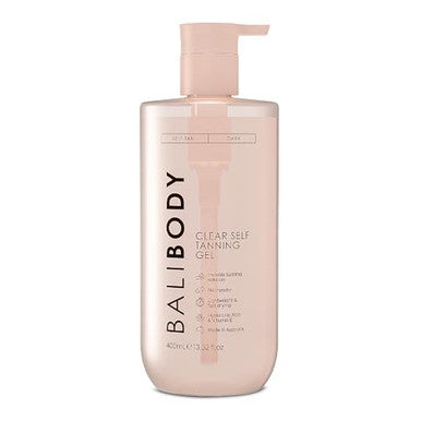 Bali Body Clear Self Tanning Gel Intensive, Streak- Glow Hydrating with Hyaluronic Acid, Aloe Vera & Vitamin E Glow Your Own Way Tanning Gel, Fast-Drying, Transfer-Resistant, 400ml