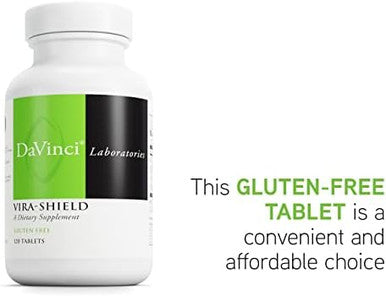 Davinci Labs Virashield Dietary Supplement To Support Detox Immune System And Healthy Gi Function With Black Walnut Wormwood Olive Leaf Pau D'Arco And More Gluten 120 Tablets