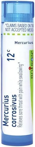 Boiron Mercurius Corrosivus 30C Homeopathic Medicine For Sore Throat With Pain While Swallowing 80 Pellets