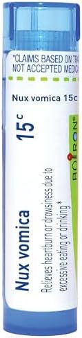 Boiron Nux Vomica 15C For Heartburn Or Drowsiness Due To Excessive Eating Or Drinking 80 Pellets