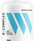 Swolverine Bvitamin Complex Bcomplex Including B12 B1 B2 B3 B5 B6 B7 B9 Folic Acid Choline Inositol And Biotin Supports Stress Energy And Healthy Immune System (30 Servings)
