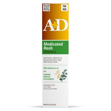 A+D Medicated Rash Ointment 15.2 Oz" Relieves Irritated Skin From Poison Ivy Eczema Beard & Bikini Rash Dry & Chapped Skin Bug Bites. Made With Colloidal Oatmeal