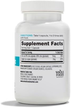 365 By Whole Foods Market, Zinc Chelated, 60 Capsules