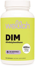 Wellah Dim Supplement (400Mg) 120 Capsules - Diindolylmethane With Calcium D-Glucarate Dong Quai And Black Cohosh Extract