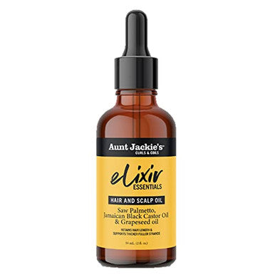 Aunt Jackie'S Curls & Coils Elixirs Essentials Hair & Scalp Oils Collection Biotin Rosemary & Mint Collagen Tea Tree & Eucalyptus Saw Palmetto Jamaican Black Castor & Grapeseed Oils (3 Products