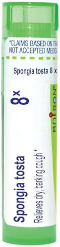 Boiron Spongia Tosta 8X For Dry Barking Cough 80 Pellets