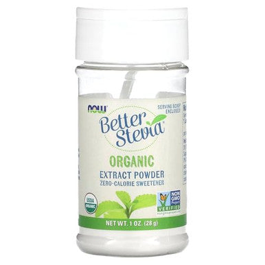 Now Foods Better Stevia Zero Calorie Sweetener Extract Powder Organic