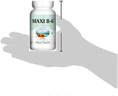 Maxi Health B-6 - Vitamin B6-100 mg Cardiovascular Health - 100 Tablets - Kosher (100 Count Pack of 2)