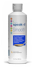 Lifetrients Speak+D Smooth Kids Omega3 Smoothie with Vitamin D3 Pediatric Specialist Developed SugarFree Xylitol Sweetened Orange Vanilla 15.2 oz