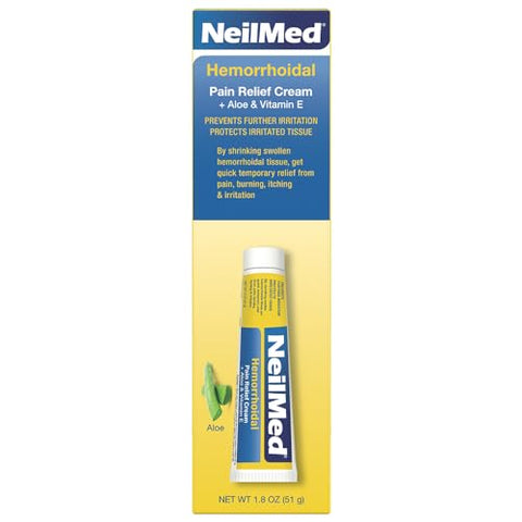 Neilmed Hemorrhoidal Pain Relief Cream With Aloe & Vitamin E Hemorrhoid Treatment Pain Relief Relieves Burning Itching And Discomfort 1.8 Oz.