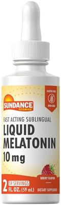 Sundance Melatonin 10Mg Liquid 2 Fluid Ounces Berry Flavor Fast Acting Sublingual Formula Vegetarian Nongmo And Gluten Supplement