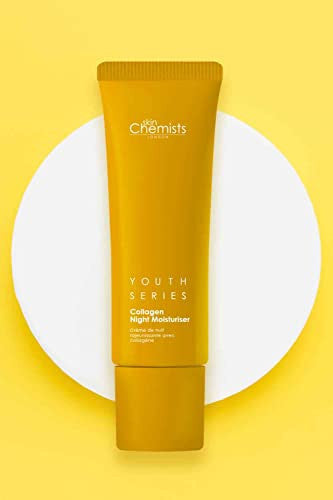 Skin Chemists Collagen Anti Aging Night Moisturiser Anti Aging Skin Care Face Moisturiser Cream Enriched With Plant-Based Collagen Marine Amino Acids & Coconut Oil - Daily Anti Aging Skin Care 50Ml