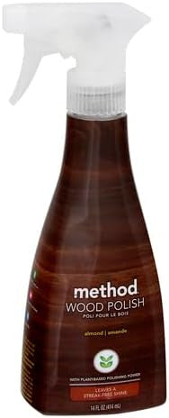 Method Wood Polish Almond For Wood Surfaces Furniture and Cabinets 14 Ounces (Pack of 1)
