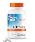 Doctor'S Best Doctors Best L Tyrosine Supplement For Men & Women - L-Tyrosine 500Mg Capsules Brain Support For Adults Amino Acid Support 500 Mg Precursor For Thyroxine Production By Thyroid 120 Veg Caps
