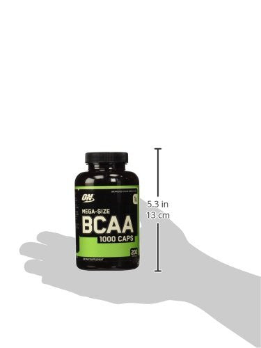 Optimum Nutrition Instantized Mega Size Bcaa 1000 Caps Branched Chain Essential Amino Acids Capsules 1000Mg 200 Capsules