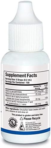BIOTICS RESEARCH Bio ADEK Mulsion Emulsified Formula Improved Bioavailability Supports Healthy Immune Responses Bone Health Eye Health Cardiovascular Health 1 fl oz
