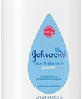 Pharmapacks Johnson'S Talc Baby Powder Soothing Aloe & Vitamin E 1.50 Oz (Pack Of 5)
